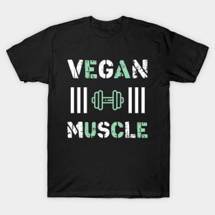 Vegan Muscle T-Shirt Funny Vegan saying vegetarian T-Shirt